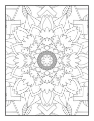 Pattern Mandala. Mandala Coloring Pages For Kids. Mandala Coloring Pages for Adults. Mandala flower for adult coloring book. Vector illustration. Coloring Page.