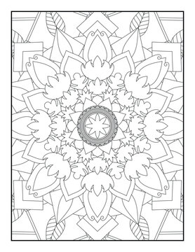 Pattern Mandala. Mandala Coloring Pages For Kids. Mandala Coloring Pages for Adults. Mandala flower for adult coloring book. Vector illustration. Coloring Page.