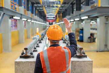 Transportation engineer consults on railway system work at maintenance center