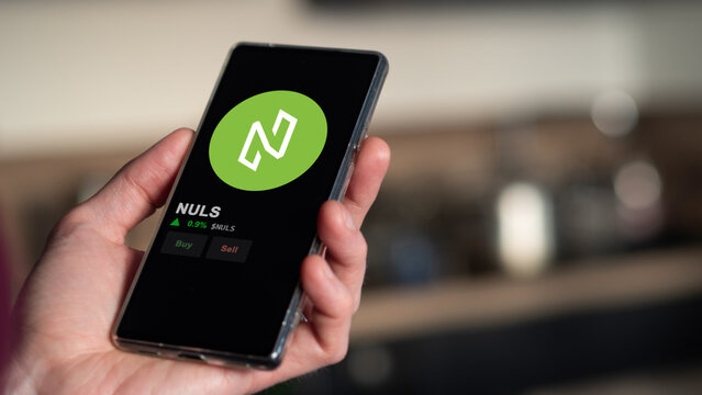 November 17th 2023. An investor analyzing the price of NULS, the token coin $NULS on a crypto exchange sreen.