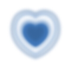 blue heart  y2k retro style pastel blurred gragient 90s psychedelic Holographic minimal for valentine day