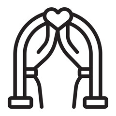 wedding arch line icon