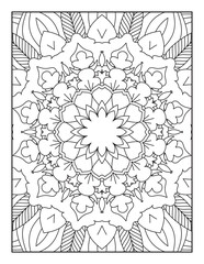 Pattern Mandala. Mandala Coloring Pages For Kids. Mandala Coloring Pages for Adults. Mandala flower for adult coloring book. Vector illustration. Coloring Page.