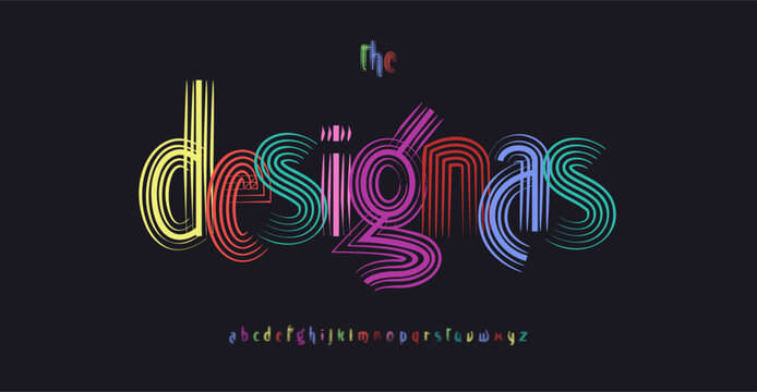 Brushpen smear font, handdrawn strokes alphabet for fun colorful contemporary artistic typographic design. Handwritten brush typeface in lively brush strokes expressive style. Vector typeset