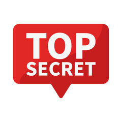 Top Secret In Red Rectangle Shape For Information Warning Announcement
