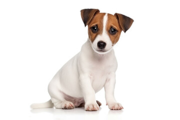 Jack Russell Terrier isolated on white background