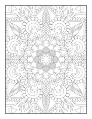 Pattern Mandala. Mandala Coloring Pages For Kids. Mandala Coloring Pages for Adults. Mandala flower for adult coloring book. Vector illustration. Coloring Page.