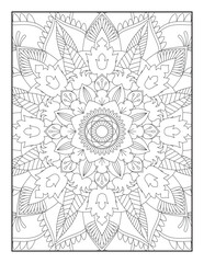 Pattern Mandala. Mandala Coloring Pages For Kids. Mandala Coloring Pages for Adults. Mandala flower for adult coloring book. Vector illustration. Coloring Page.