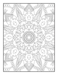 Pattern Mandala. Mandala Coloring Pages For Kids. Mandala Coloring Pages for Adults. Mandala flower for adult coloring book. Vector illustration. Coloring Page.