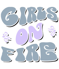 Retro Girl power Craft Design. T-shirt Design. Illustration