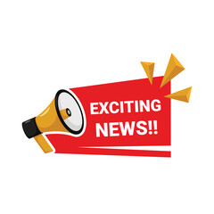 Exciting news announcement. Banner for business, marketing and advertising. Vector illustration