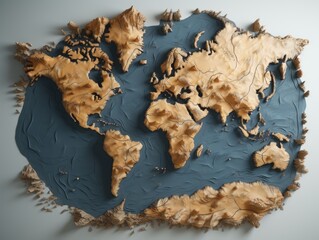 A world map isolated. travel concept Illustration Generative AI