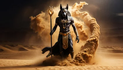 The Egyptian god Anubis triggers a sandstorm. © AMERO MEDIA