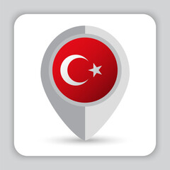 Turkey Flag Pin Map Icon