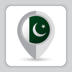 Pakistan Flag Pin Map Icon