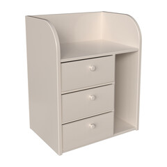 Realistic Bedside Cabinet for interior room design. 