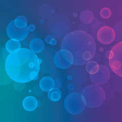 Abstract bokeh vector illustration background green, blue, and purple