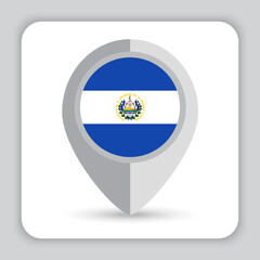 El Salvador Flag Pin Map Icon