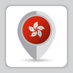 Hong Kong Flag Pin Map Icon