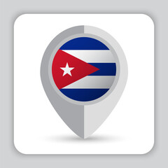Cuba Flag Pin Map Icon