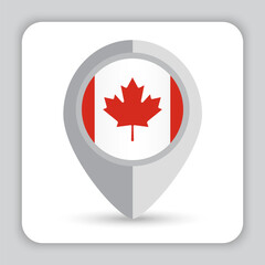 Canada Flag Pin Map Icon