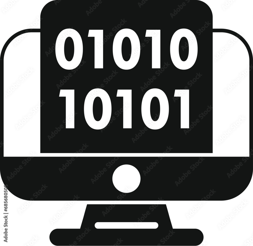 Poster code zero develop icon simple vector. gear hosting internet. cloud system