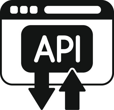 Api change gear icon simple vector. Mobile server. Screen script