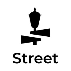 Street light logo vector. Wall Street street light icon concept