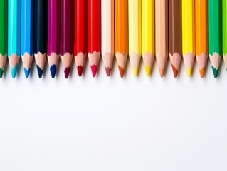 Color Spectrum Circle: Array of Colored Pencils