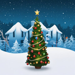 Merry christmas star images collections cute wallpapers ai generated