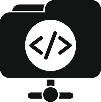 Folder system api icon simple vector. Gear hosting. Tech team