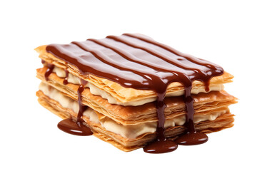 Layers of Decadence in a Sophisticated Mille Feuille On transparent background