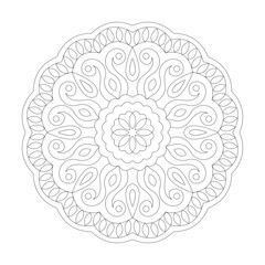  Mandala Floral easy design Coloring book page vector file