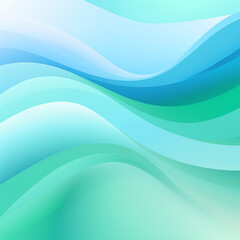 Obraz premium Bright green and blue wavy gradient image
