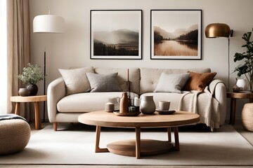 Home interior design of modern living room.