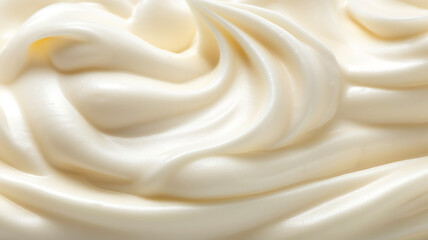 Natural cream mayonnaise close-up