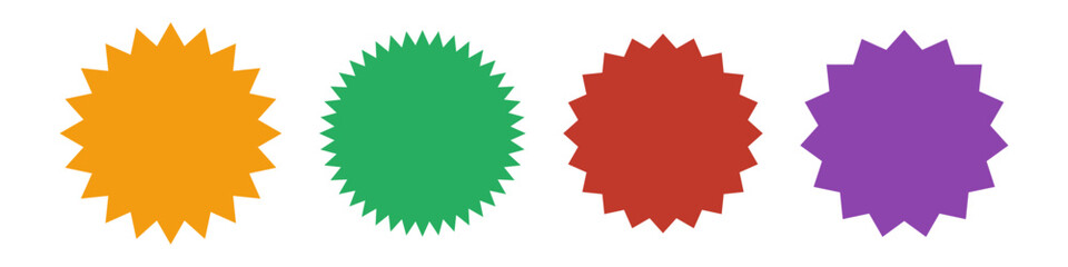 Badge label icon set different colours