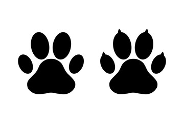 Paw print icon simple design
