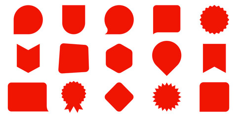 Badge label icon set different colours