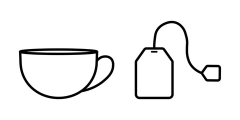 Cup and tea bag icon