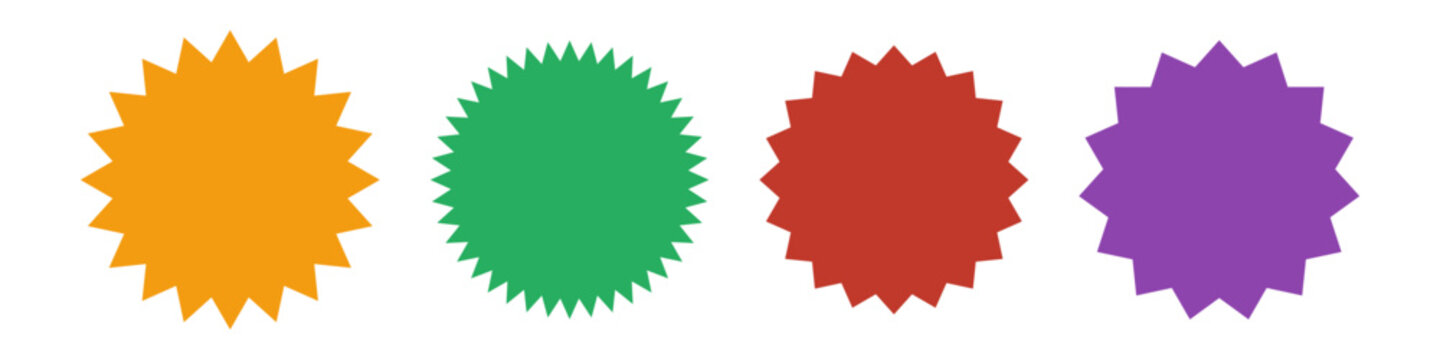 Badge label icon set different colours