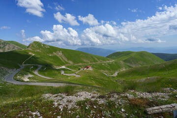 Mountain landscape along the road to Terminillo