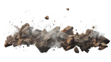  Stone destruction in the air, cut out - stock png. © Volodymyr