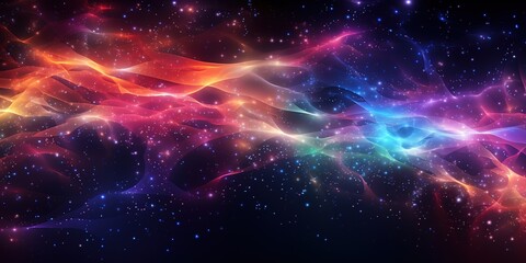 Bunte Lichteffekte im Universum als Hintergrund