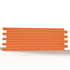 Hyper-realistic photo of red bricks wall rendering.