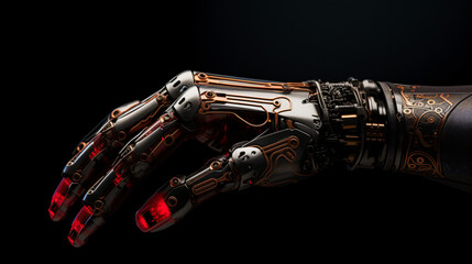 Robotic hand with graphic display