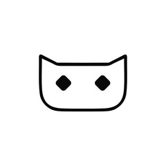 Cat icon. Simple style poster pet shop big sale background symbol. Cat brand logo design element. Cat t-shirt printing. Vector for sticker.
