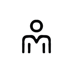 User icon. Simple style poster social media background symbol. User brand logo design element. User t-shirt printing. Vector for sticker.