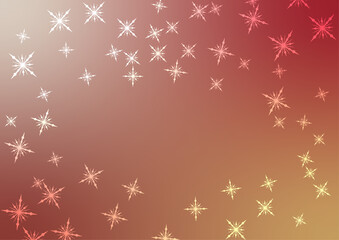 Gradient background with white snowflakes and space for title