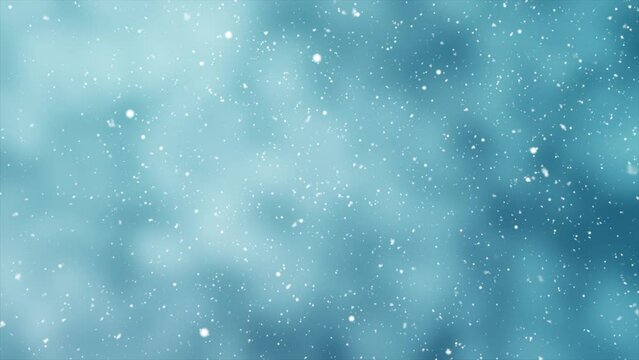 Snowfall background. Seamless loop